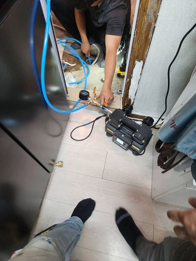 배관 보수 후 압력 테스트